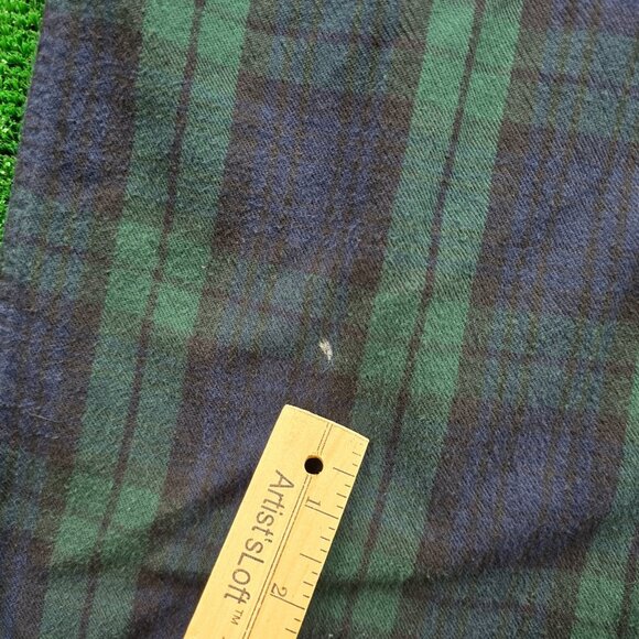 LL Bean Shirt Mens Large/XL Blue Green Plaid Button Down Long Sleeve Traditional - Picture 4 of 8